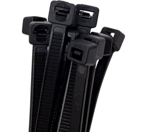 Изображение товара Пластиковый хомут черный 5.0x450мм универсальный 25шт Эврика ER-15452 956533