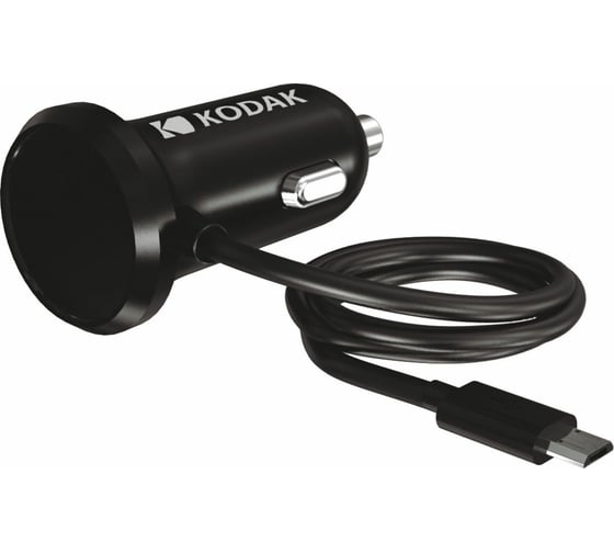 Изображение товара Автомобильное зарядное устройство с Micro USB KODAK кабель 1.2м Quick Charge, 3А, 12-24В UC104