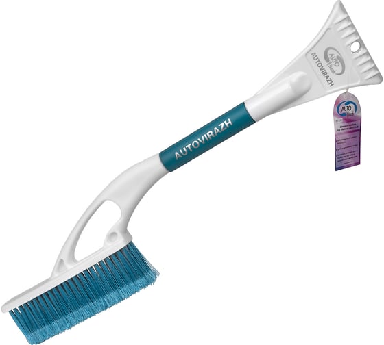 Изображение товара Щетка со скребком для удаления снега и льда с мягкой ручкой 60 см AUTOVIRAZH Снежная королева AV-2124