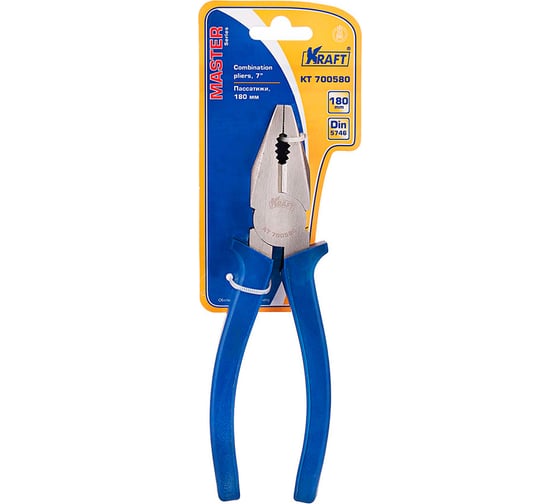 Изображение товара Комбинированные пассатижи 180 мм KRAFT Master KT 700580