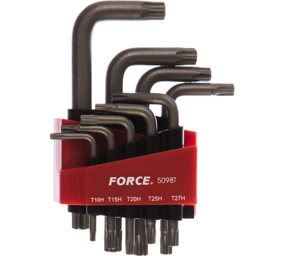 Изображение товара Набор торкс Г-образн.c отверст Т10Н-Т50Н, 9 предм. FORCE 5098T