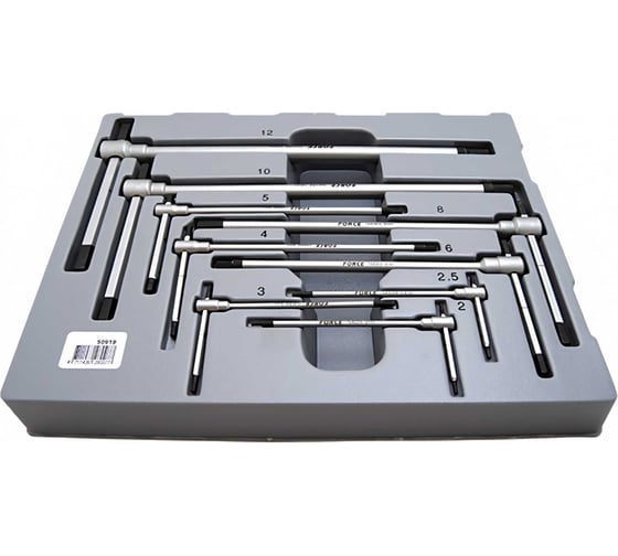 Изображение товара Набор Т-обр. регулируемых 6-ти гран. ключей с 2 до 12 мм. 9пр. FORCE 50919