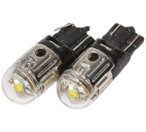 Изображение товара Автолампа T10W W2,1x9,5d 1 SMD CREE WHITE Megapower M-10120W-2бл 432060