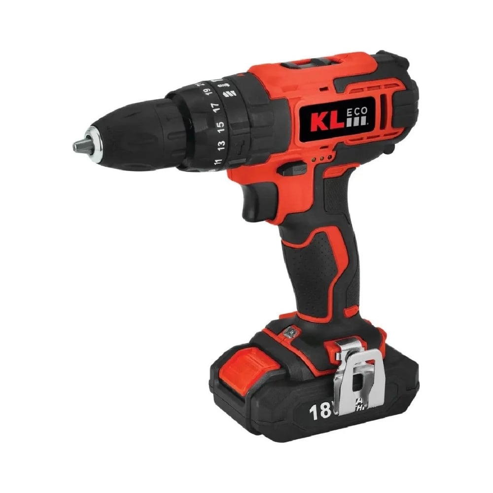 Изображение товара Ударная аккумуляторная дрель-шуруповерт KLECO 18 В 2 Ач KE18DM-20DB
