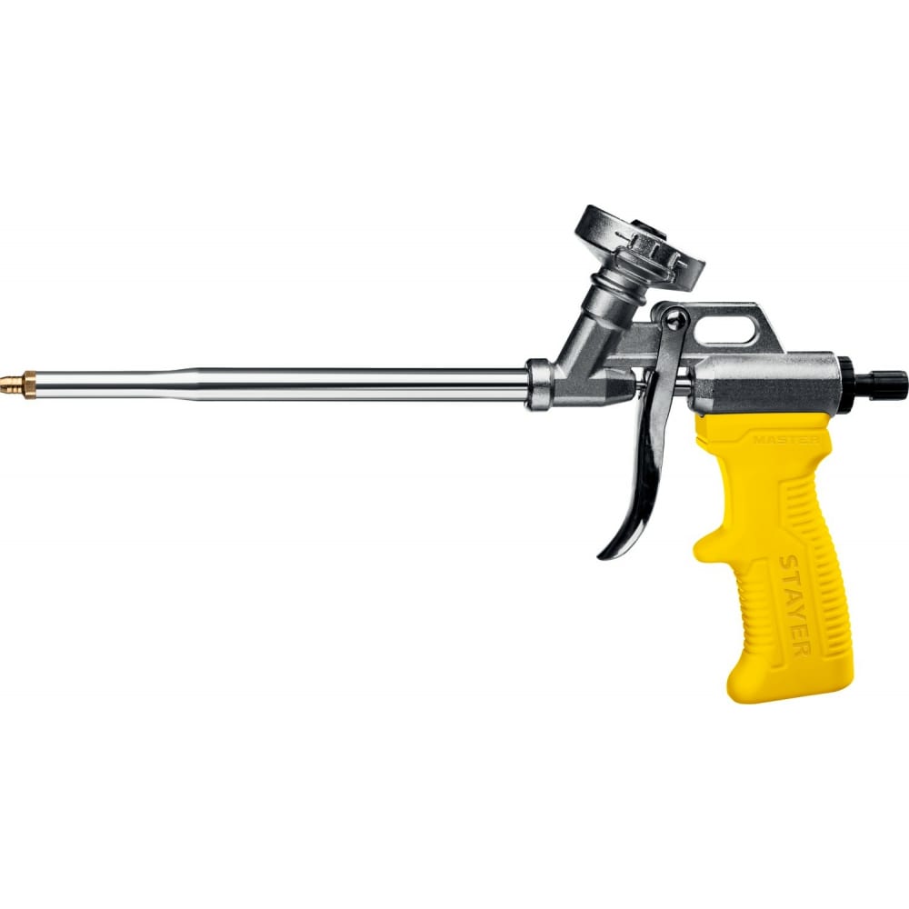 Пистолет для монтажный пены STAYER валик игольчатый для наливных полов ормис ремоколор крупная игла пластик 240хдиаметр 105 мм с бюгелем 04 7 424