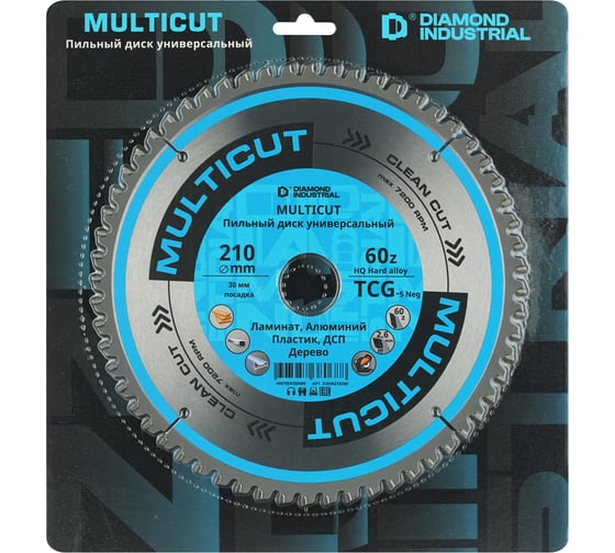 Изображение товара Диск пильный по мультиматериалам Multicut 210x30 мм, Z=60 TCG Diamond Industrial DIDM210Z60