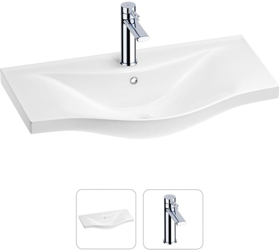 Изображение товара Раковина для ванной, в наборе 2 в 1 Wellsee Bisou 201000921