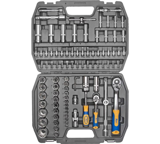 Изображение товара Набор инструмента 1/2 Dr и 1/4 Dr 94 предмета KRAFT KT 700306