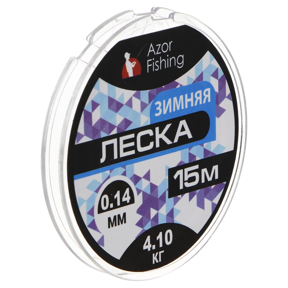 Изображение товара Зимняя леска AZOR FISHING 15м 0.14мм монофильная тоннающая синий