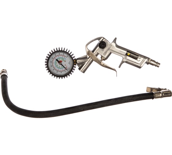 Изображение товара Пистолет для подкачки шин с манометром 8 АТМ металлический корпус ЭВРИКА ER-76101