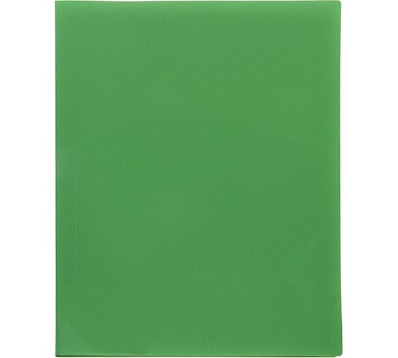 Изображение товара Пластиковая папка Hatber 10 вкладышей А4 корешок 9 мм LINE 500 мкм Зеленая, 50шт. 036979