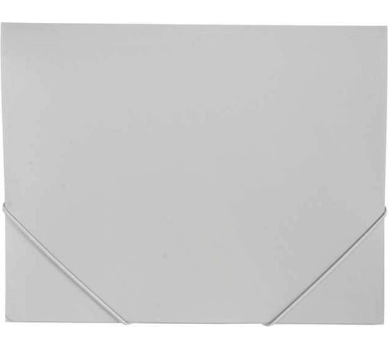 Изображение товара Пластиковая папка Hatber А4 на резинке STANDARD 500 мкм Серая, 50шт. 038503