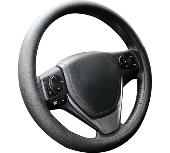 Изображение товара Оплетка KRAFT гладкая иск кожа, черная, 37-39 см/М KT 800306