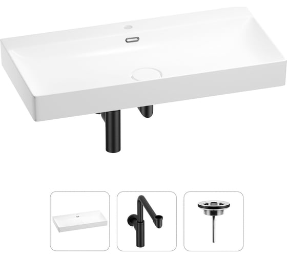 Изображение товара Раковина для ванной Wellsee Bromanceв наборе 3 в 1 201001822