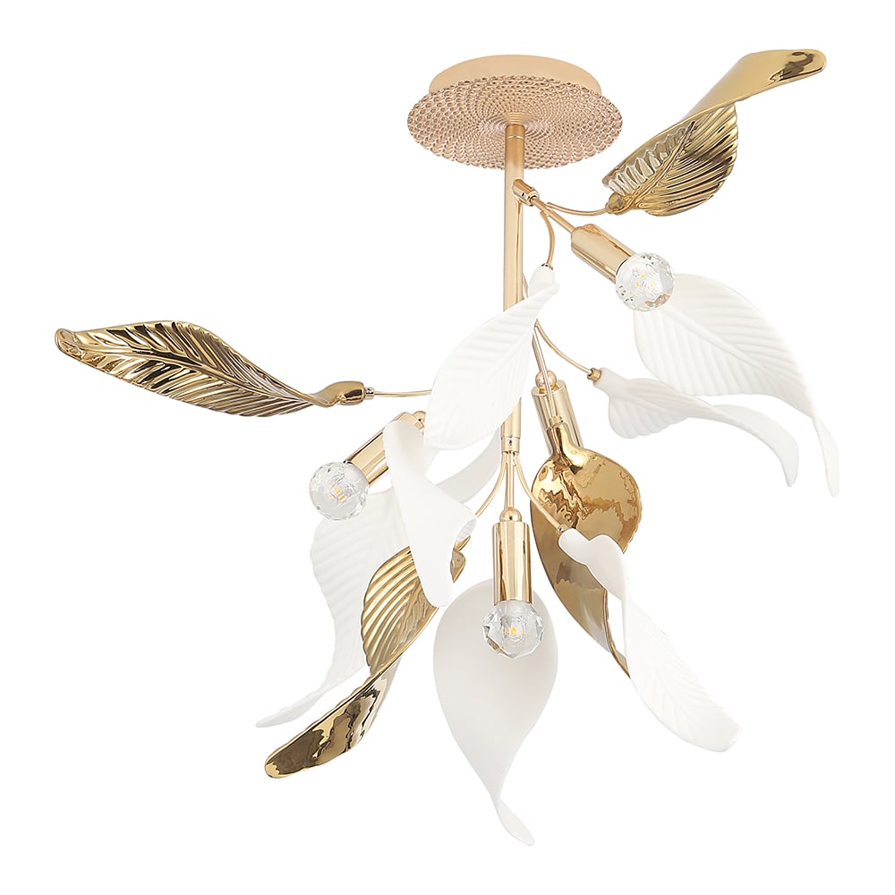 Изображение товара Люстра на штанге Crystal lux STEFANIA PL4 прованс золото 4 лампы 40 Вт