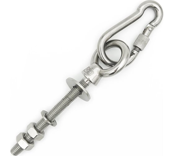 Изображение товара Комплект из нержавеющей стали для подвеса с карабином резьбовым с предохранительной втулкой KREPFIELD KF423