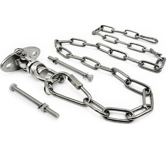 Изображение товара Премиум-подвес с подшипником с вращением 360 гр. и цепью из нержавеющей стали , со сквозным креплением KREPFIELD kf010nс, 1.5 метра KF010NC-1.5