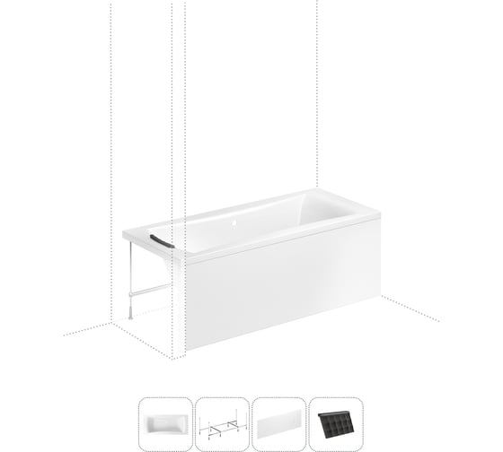 Изображение товара Акриловая ванна 180х80 Lavinia Boho Evan в наборе 4 в 1 S2-3711018P