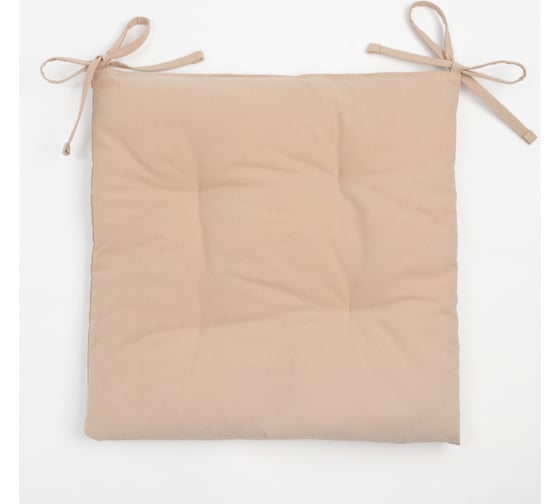 Изображение товара Сидушка на стул Этель Kitchen 42x42 см, цвет бежевая, 100% хлопок, саржа 220 г/м2 7865999