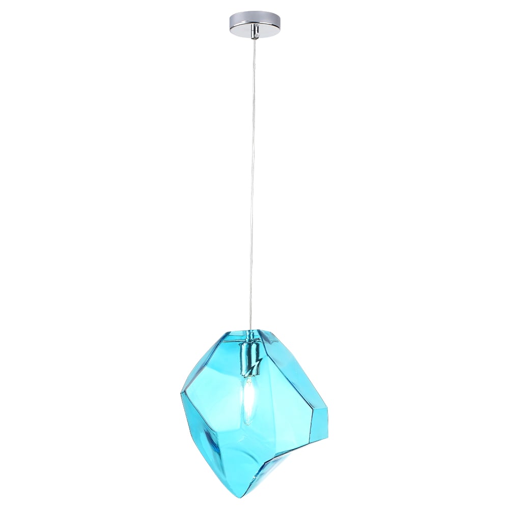 Изображение товара Подвесной светильник Crystal lux NUESTRO SP1 CHROME/BLUE современный дизайн