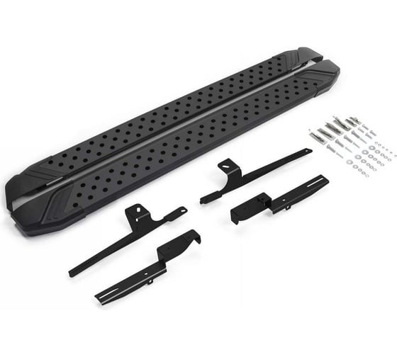 Изображение товара Пороги на авто Rival bmw-style круг lada (ваз) niva travel 2021-н.в., 160 см, 2 шт. D160ALB.6006.1