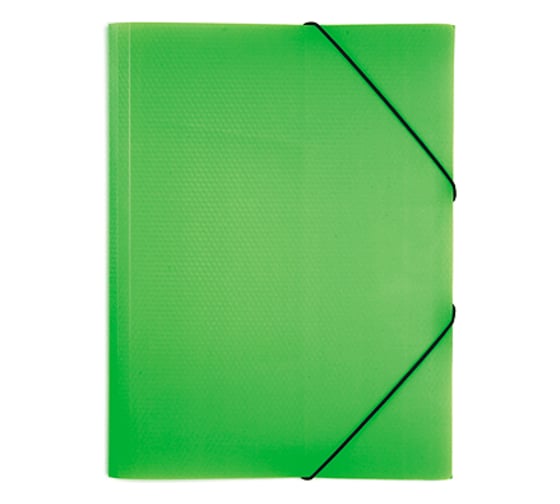 Изображение товара Пластиковая папка Hatber HD А4 с клапанами на резинке DIAMOND NEON 500 мкм Зеленая, 35шт. 035333