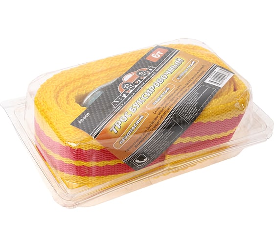 Изображение товара Трос буксировочный Автостоп AB-6 6000кг длина 4м, ленточный Автостоп AB-6BL 659379