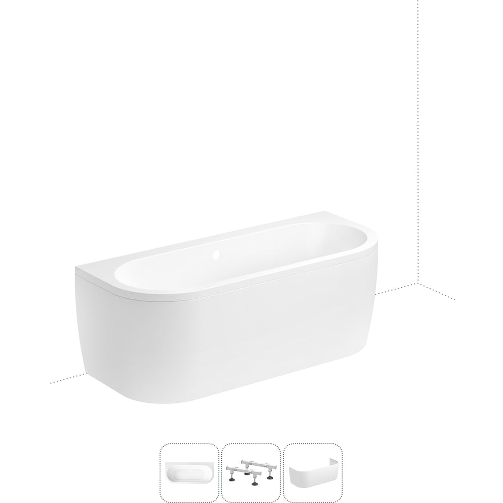 Изображение товара Акриловая ванна 170х75 Lavinia Boho Art с каркасом и экраном 3 в 1