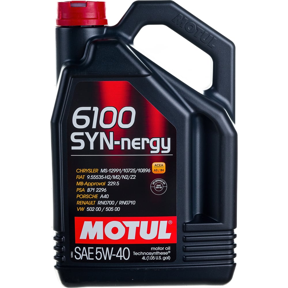 Моторное масло 6100 syn-nergy 5w40 4 л motul 107978 - фото 1