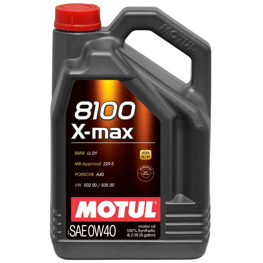 фото Синтетическое масло 8100 x-max sae 0w40 4л motul 104532