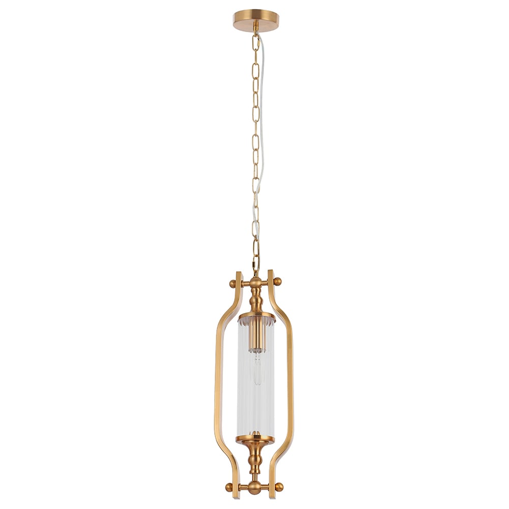 Изображение товара Подвесной светильник Crystal lux TOMAS SP1 BRASS стиль кантри с прозрачным плафоном