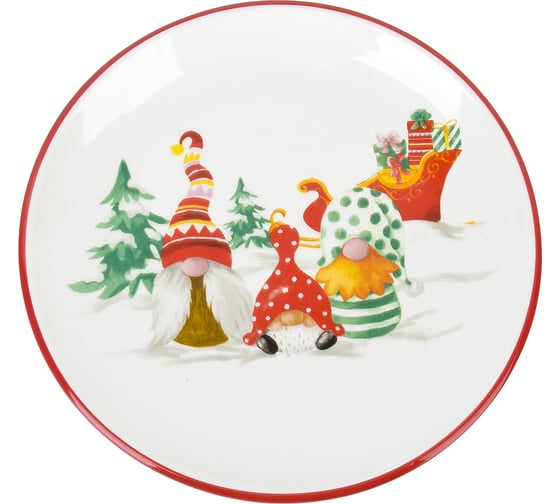 Изображение товара Блюдо для сервировки и подачи Dolomite Рождественские гномы, 20 см N2521166