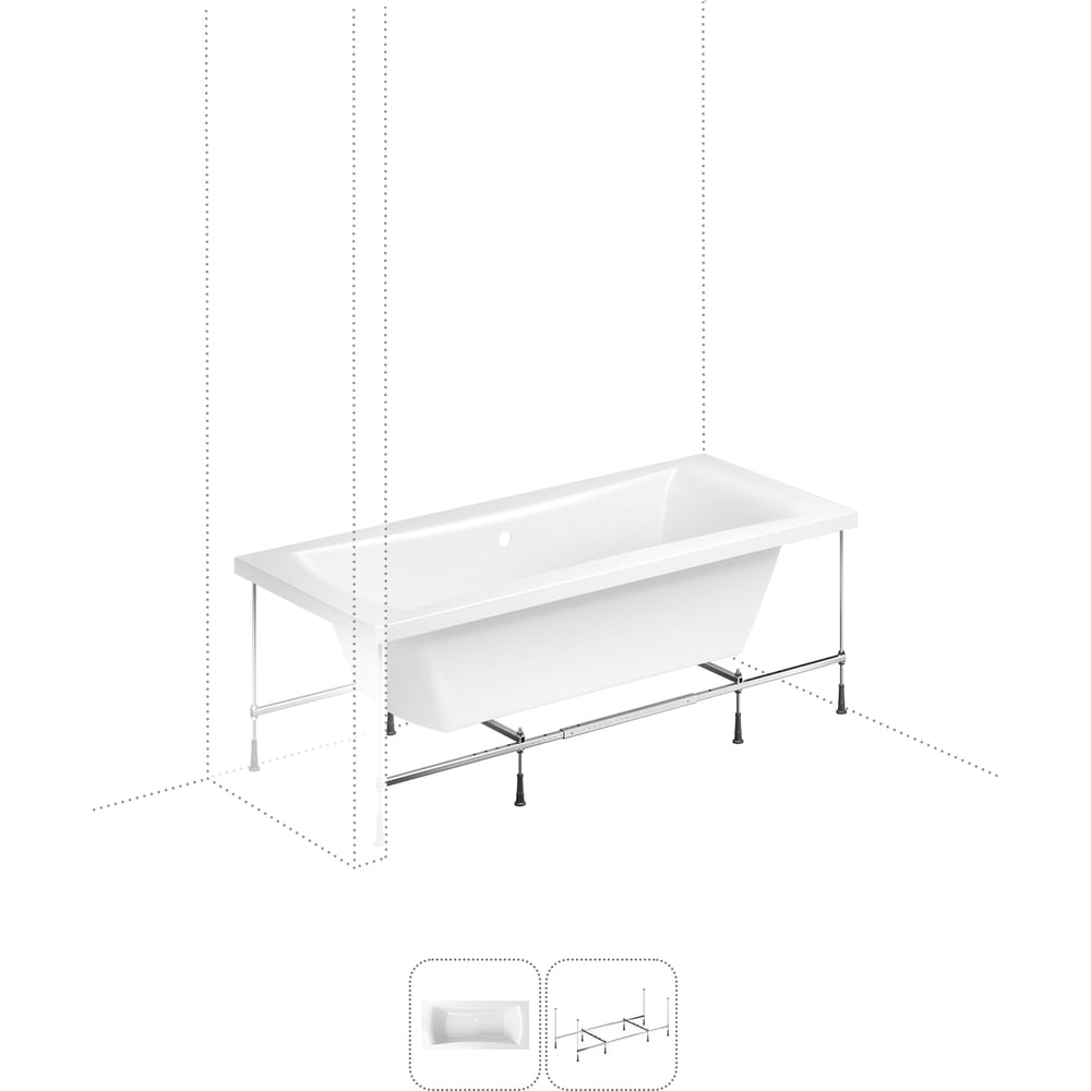 Акриловая ванна Lavinia Boho Evan S1-37110170 Evan