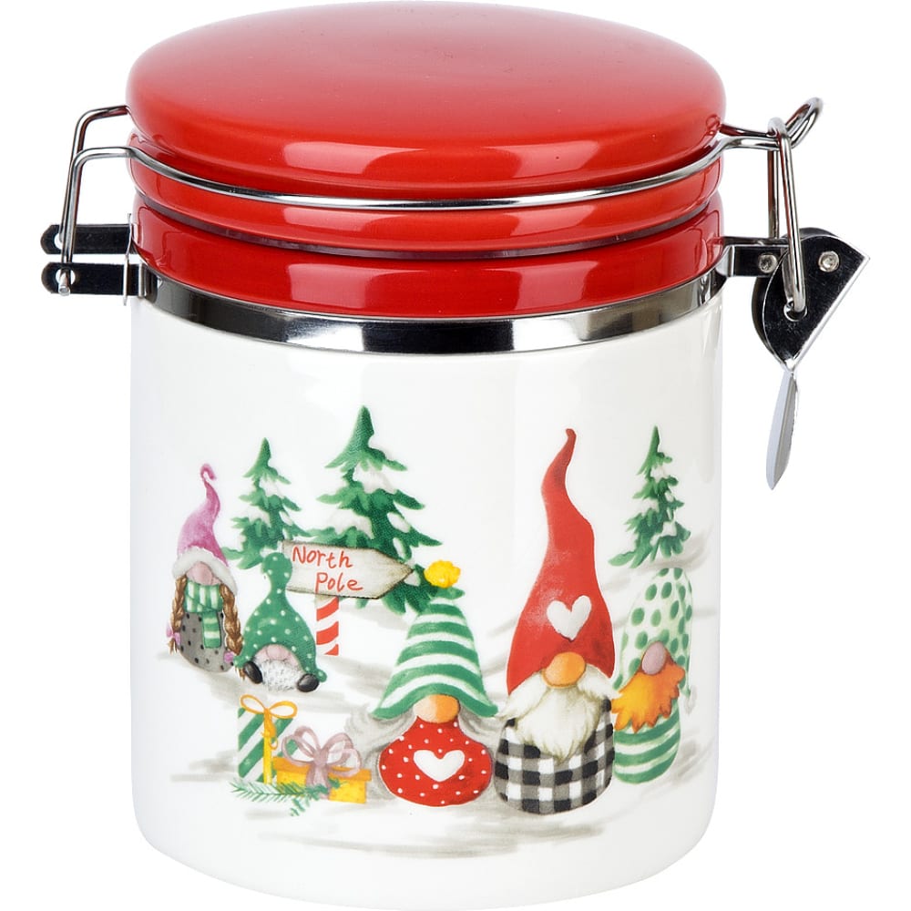 Банка для сыпучих продуктов Dolomite подсвечник керамика на 1 свечу руккола d 4 2 см красный 14х13х9 см