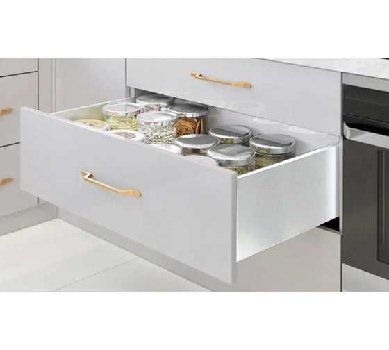 Изображение товара Выдвижной ящик GTV axis pro l-450мм, средний, h116мм, белый PB-AXISPRO-KPL450B1