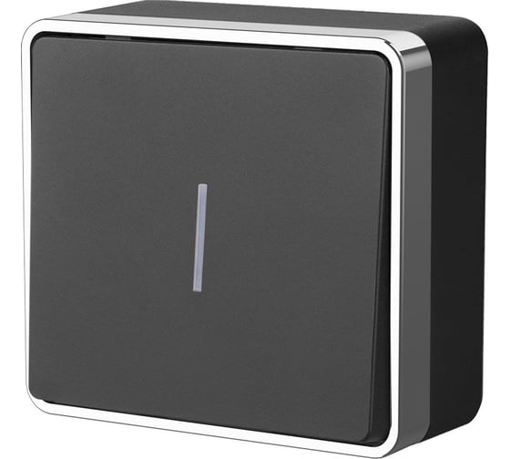 Изображение товара Одноклавишный выключатель с подсветкой Werkel W5010135 Gallant (черный/хром) a050979