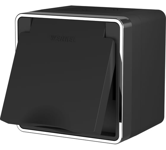 Изображение товара Влагозащищенная розетка с заземлением, с защитной крышкой и шторками Werkel W5071235 a050970