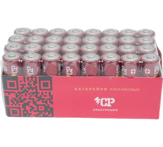 Изображение товара Батарейка Элемент питания алкалиновый CRAZYPOWER AA/LR6 (упаковка 32 шт) 5041516