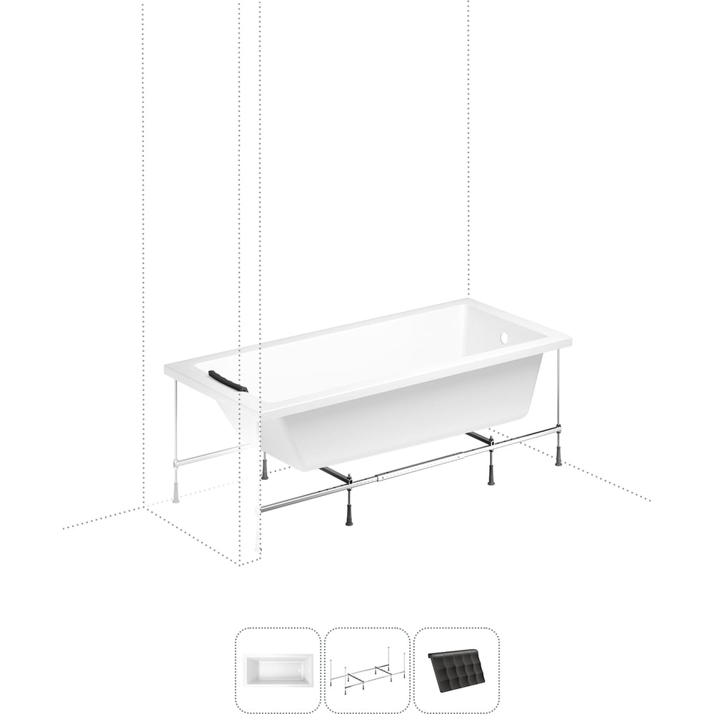 Изображение товара Акриловая ванна 160х80 Lavinia Boho Catani S1-371216PR