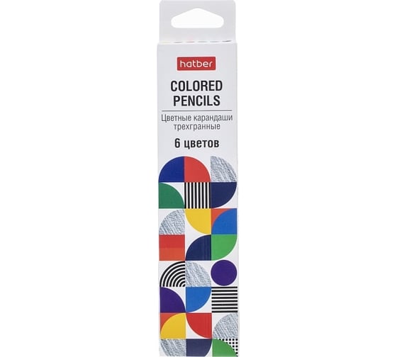 Изображение товара Цветные карандаши Hatber трехгранный корпус, 6 цв., Concept 24шт. в упаковке 074517