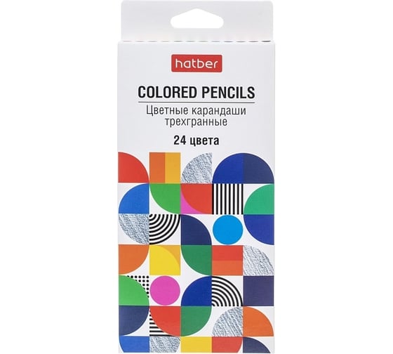 Изображение товара Цветные карандаши Hatber трехгранный корпус, 24 цв., Concept 6шт. в упаковке 074520