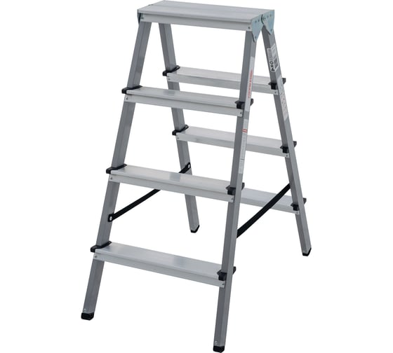 Изображение товара Двухсторонняя стремянка Новая Высота сталь/алюминий, 2х4 ступени 1140204