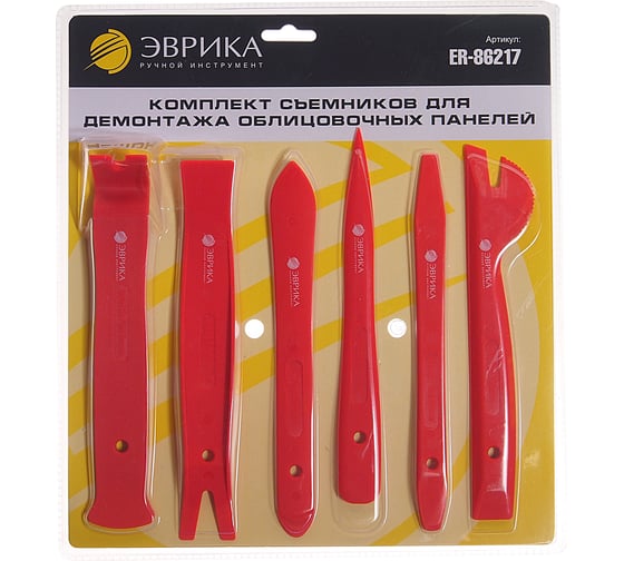 Изображение товара Набор съемников для демонтажа облицовочных панелей, 6 шт Эврика ER-86217 989070