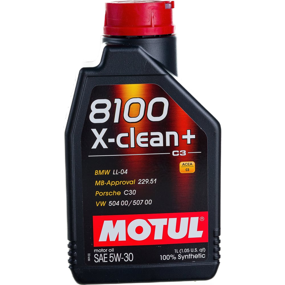Синтетическое масло MOTUL 106376 8100 X-clean+ SAE 5W30 - фото 1