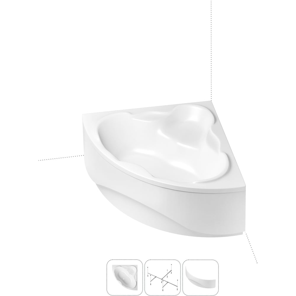 Изображение товара Угловая акриловая ванна 150 х 150 Lavinia Boho Elegant