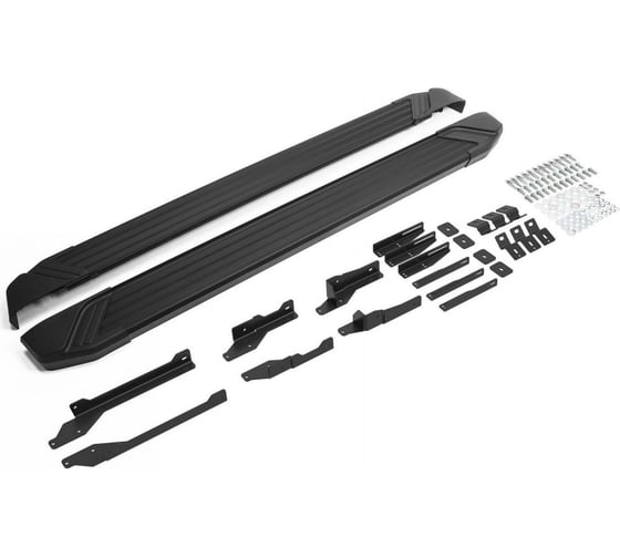 Изображение товара Пороги на автомобиль Rival black для exeed txl 2020-н.в., 180 см, 2 шт., алюминий F180ALB.0907.1