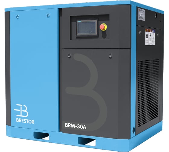 Изображение товара Компрессор винтовой Brestor BRM-30A (5м3/мин при 8бар; маслозаполненный), UCX, VFD, 380В 3ф 50Гц, воздушное охлаждение MAM880 M30A8