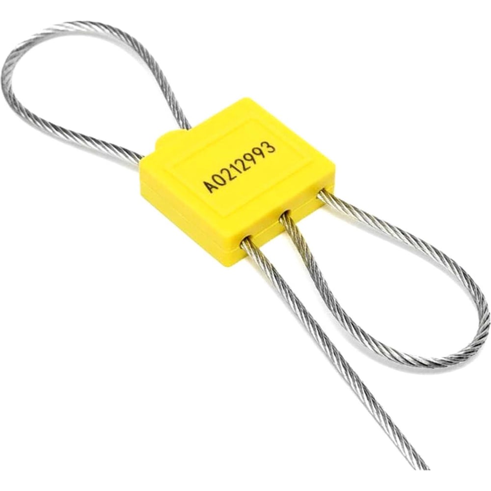 Изображение товара Тросовая пломба Пломба.Ру d2,2 мм., L500мм. цвет желтый. 10 шт. т-4-1301 1006032