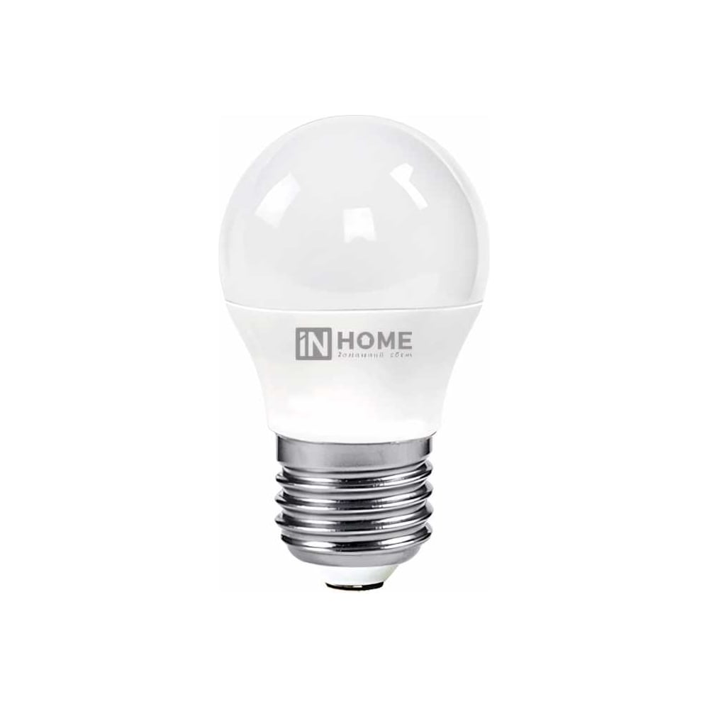 Светодиодная лампа IN HOME LED-ШАР-VC 4690612020525