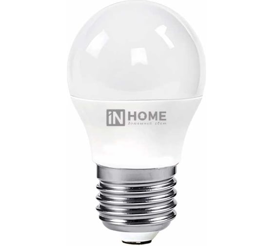 Изображение товара Светодиодная лампа IN HOME LED-ШАР-VC 6Вт 230В Е27 3000К 570Лм 4690612020525